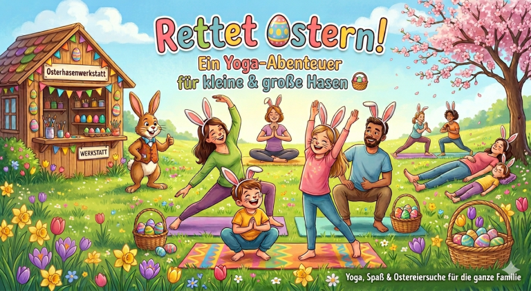 Familienyoga Kurs in Dortmund für Kinder zwischen 2 und 6 Jahren. Familienyoga Kurs in Dortmund für Kinder zwischen 2 und 6 Jahren. Ostern.